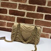 Gucci Marmont Velvet Taupe – 446744 – 23x14x6cm - 6
