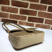 Gucci Marmont Velvet Taupe – 446744 – 23x14x6cm - 5