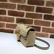 Gucci Marmont Velvet Taupe – 446744 – 23x14x6cm - 4