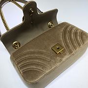 Gucci Marmont Velvet Taupe – 446744 – 23x14x6cm - 3