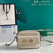Gucci Horsebit 1955 Shoulder Bag White  – 645454 – 22.5x17x6.5cm - 1