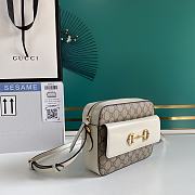 Gucci Horsebit 1955 Shoulder Bag Beige/ebony GG Supreme canvas – 645454 – 22.5x17x6.5cm - 6