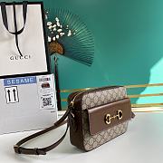 Gucci Horsebit 1955 Shoulder Bag Beige/ebony GG Supreme canvas Brown – 645454 – 22.5x17x6.5cm - 6