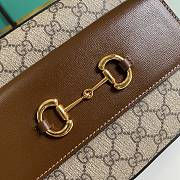 Gucci Horsebit 1955 Shoulder Bag Beige/ebony GG Supreme canvas Brown – 645454 – 22.5x17x6.5cm - 3