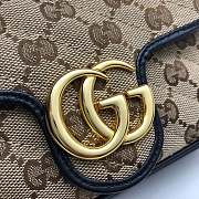 Gucci GG Marmont Beige/ebony diagonal matelassé Original GG canvas – 574969 –16.5x10.2x5.1cm - 6