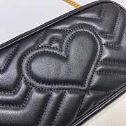 Gucci GG Marmont Mini Chain Crossbody Bag Calfskin Matelasse Black – 598596 –19x10 cm - 4