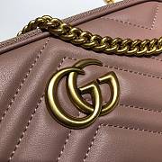 Gucci GG Marmont Mini Chain Crossbody Bag Calfskin Matelasse Dust Pink – 598596 –19x10 cm - 6