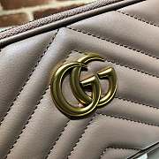 Gucci GG Marmont Mini Chain Crossbody Bag Calfskin Matelasse Beige – 598596 –19x10 cm - 3