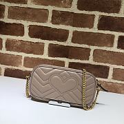 Gucci GG Marmont Mini Chain Crossbody Bag Calfskin Matelasse Beige – 598596 –19x10 cm - 6