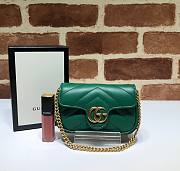 Gucci GG Marmont Mini Chain Wallet Dark Green – 575161 –13x9x5 cm - 1