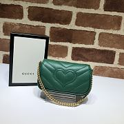 Gucci GG Marmont Mini Chain Wallet Dark Green – 575161 –13x9x5 cm - 2