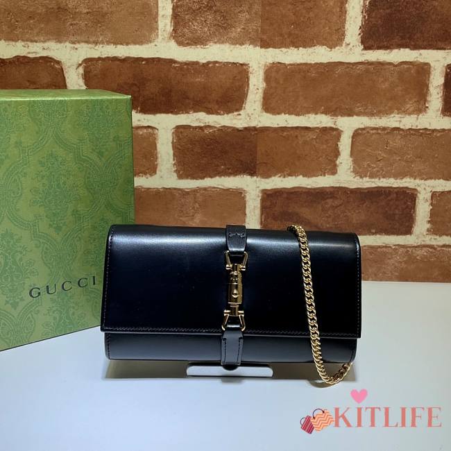 Gucci Black Leather Chain Bag – 652681  –19x10x3.5 cm - 1