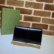 Gucci Black Leather Chain Bag – 652681  –19x10x3.5 cm - 3