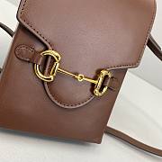 Gucci GG Liberty 1955 Horsebit Mobile Phone Bag Brown– 2278 –170x11x4 cm - 5
