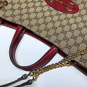 Gucci Horsebit 1955 Large Tote Bag Original GG Canvas Red– 623695 – 42x32x13 cm - 2