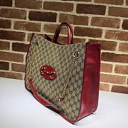 Gucci Horsebit 1955 Large Tote Bag Original GG Canvas Red– 623695 – 42x32x13 cm - 6