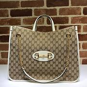 Gucci Horsebit 1955 Large Tote Bag Original GG CanvasWhite – 623695 – 42x32x13 cm - 1