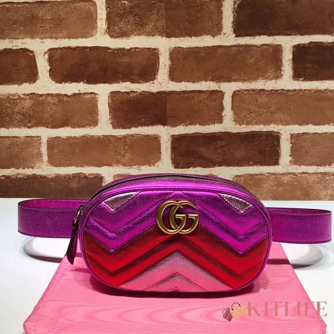 Gucci Belt Waist Bag Purple Pink – 476434 –19x11x5cm - 1