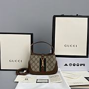 Kitlife Gucci Jackie 1961 Mini Shoulder Bag Beige/Ebony GG Supreme Canvas – 637092 – 19x13x3cm  - 1