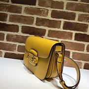 Gucci Horsebit 1955 shoulder bag yellow leather  – 602204 –25x18x8 cm - 6