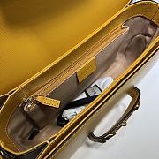 Gucci Horsebit 1955 shoulder bag yellow leather  – 602204 –25x18x8 cm - 5