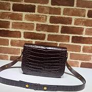 Gucci Horsebit 1955 Shoulder Bag Brown Crocodile – 602204 –25x18x8 cm - 5