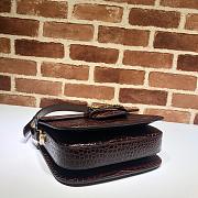 Gucci Horsebit 1955 Shoulder Bag Brown Crocodile – 602204 –25x18x8 cm - 3