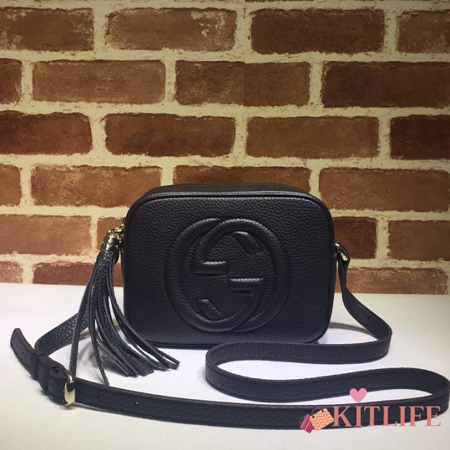 Gucci Soho Small Leather Disco Bag Black – 308364 –21x15x7 cm - 1