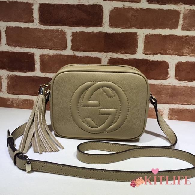 Gucci Soho Small Leather Disco Bag Beige – 308364 –21x15x7 cm - 1