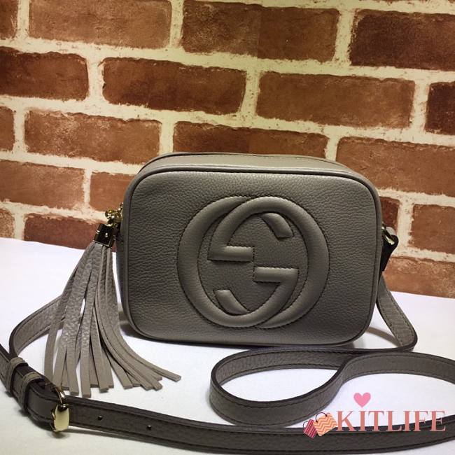 Gucci Soho Small Leather Disco Bag Grey – 308364 –21x15x7 cm - 1