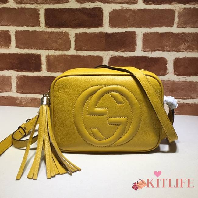 Gucci Soho Small Leather Disco Bag Yellow – 308364 –21x15x7 cm - 1