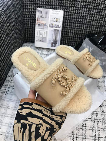 Chanel Slipper Beige