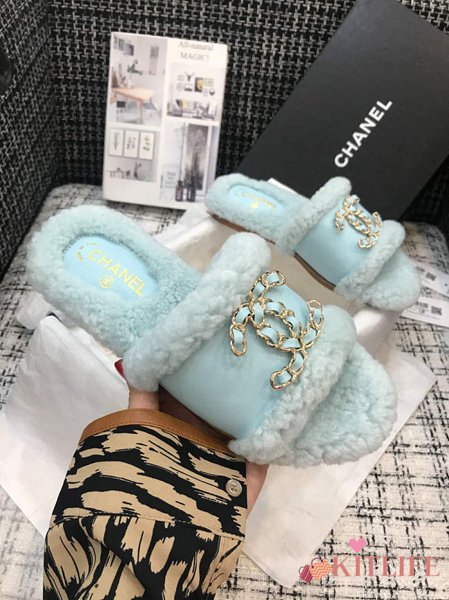 Chanel Slipper Blue - 1