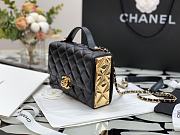 Chanel 21K Portable Mirror Box Handbag Black –99105– 12x5x17cm - 6
