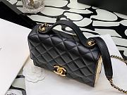 Chanel 21K Portable Mirror Box Handbag Black –99105– 12x5x17cm - 3
