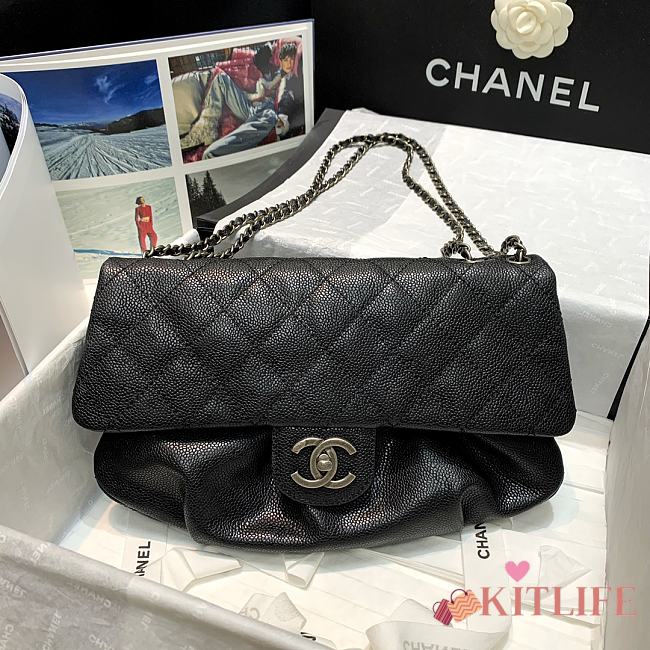 Chanel Vintage Flap Bag Black Ball Pattern – 2910 - 30x18x4cm - 1