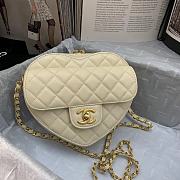 Chanel Vintage Heart Flap Bag Lambskin White – AS2060 - 20×17×6.5 - 1