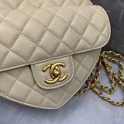 Chanel Vintage Heart Flap Bag Lambskin White – AS2060 - 20×17×6.5 - 3