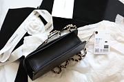 Chanel Flap Bag Lambskin Orange With Light Gold Double C Buckle Black –12×20×8cm - 5