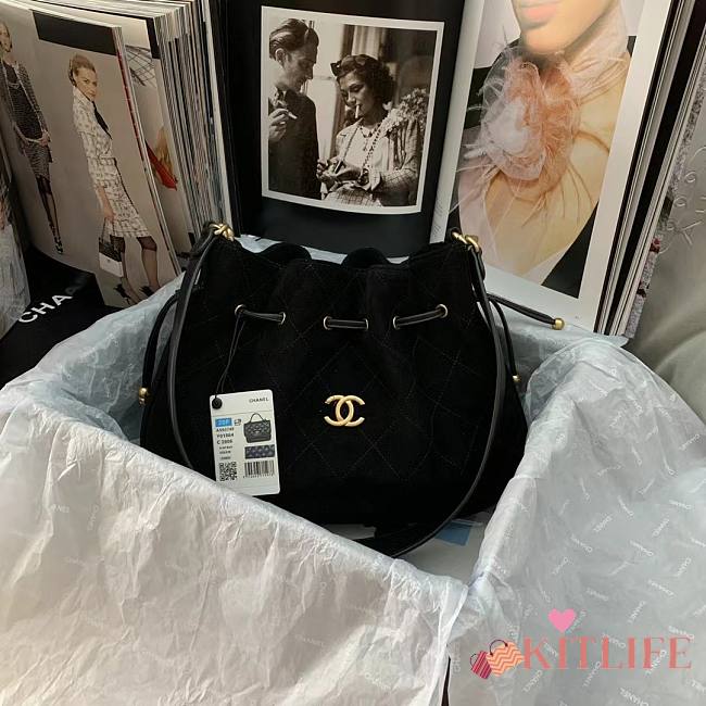 Chanel Drawstring Bucket Bag Imported Frosted Cowhide – AS2835 - 32x23x8.5 Cm - 1
