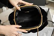Chanel Cruise Badge Cloud Velvet Farbic Bag Black – AS2137 – 16x27.5x14cm - 4