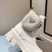 Prada Monolith Combat Boots White - 5