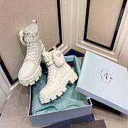 Prada Monolith Combat Boots White - 2