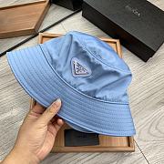 Prada Drill Bucket Hat Blue - 5