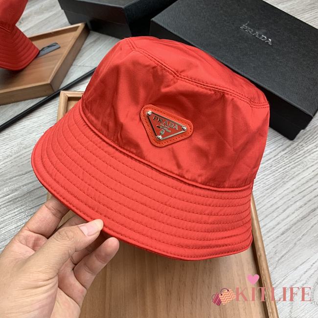 Prada Drill Bucket Hat Orange - 1