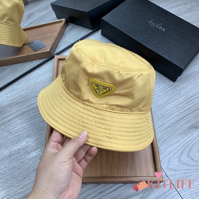 Prada Drill Bucket Hat Yellow - 1