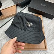 Prada Drill Bucket Hat Black - 1