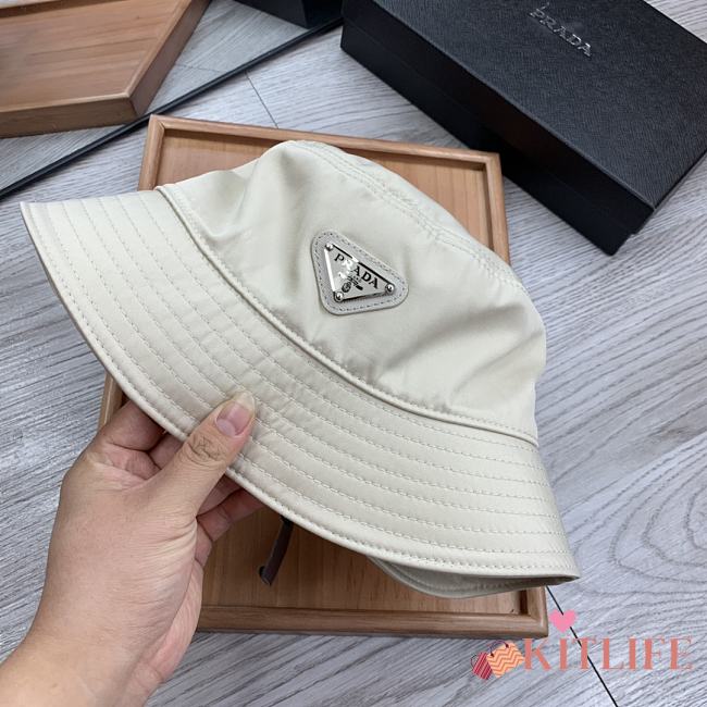 Prada Drill Bucket Hat Beige - 1