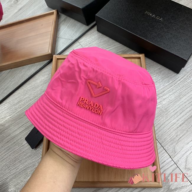 Prada Re Nylon Bucket Hat Pink - 1