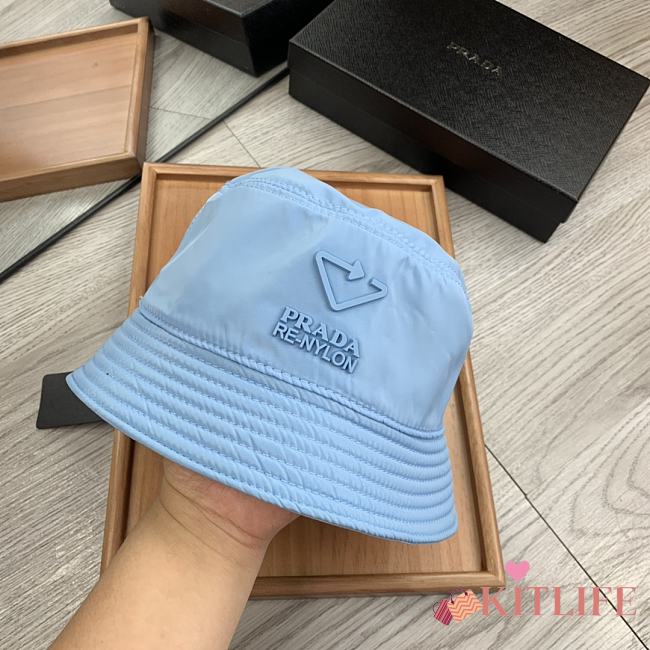 Prada Re Nylon Bucket Hat Blue - 1